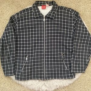 Liz Claiborne Checked Zip Up Jacket